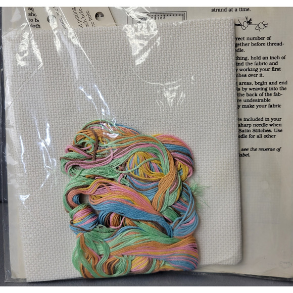 Vintage 1989 Sunset Dimensions Baby Hugs Counted Cross Stitch Kit Nurseys ABC's - Picture 6 of 6